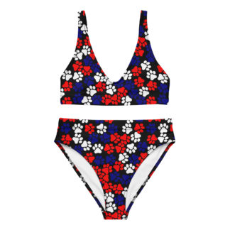 RWB PAW PRINT high-waisted bikini