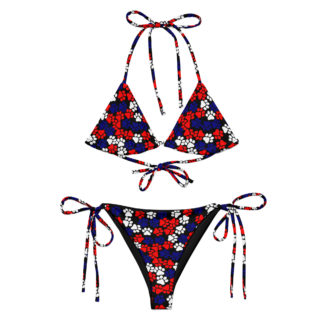 RWB PAW PRINT string bikini