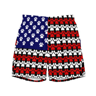 PAW PRINT USA FLAG Men's swim trunks