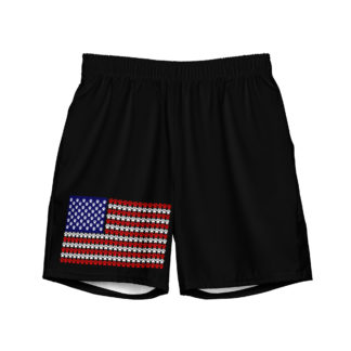 PAW PRINT USA FLAG RIGHT LEG Men's swim trunks