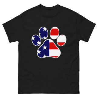 USA PAW FLAG WHITE OUTLINE Unisex classic tee