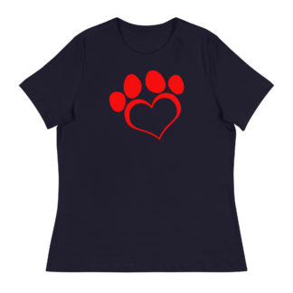 OPEN HEART PAW Women's Relaxed T-Shirt