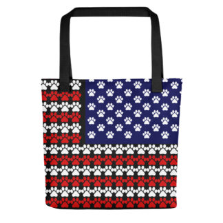 DOG PAW USA FLAG Tote bag